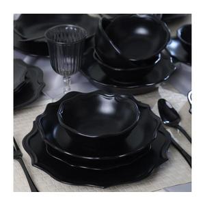 Set de veselă 24 piese negru/ceramică imagine
