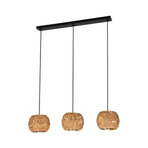 Eglo 44144 - Lustră suspendată pe cablu SHELDON, 3x E27/40W/230V, maro imagine