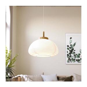 Eglo 44065 - Lustră suspendată cu cablu SUMMERHILL 1xE27/40W/230V Ø 55 cm alb/bej imagine