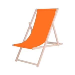 Șezlong de grădină portocaliu/fag imagine