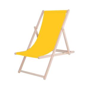 Șezlong de grădină galben/fag imagine