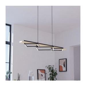 Eglo 901927 - Lustră suspendată pe cablu LED BOYAL 2xLED/13W/230V+LED/16W negru/bej imagine