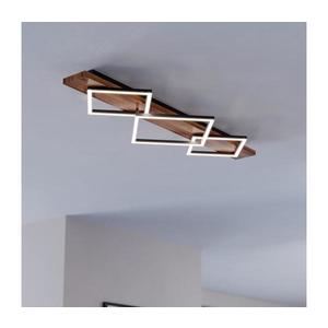 Eglo 901936 - Plafonieră LED BOYA 2xLED/13W/230V + LED/16W negru/maro imagine