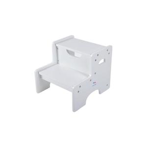 2Kids Toys - Scaunel din lemn cu treaptă, alb imagine