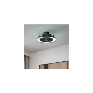 Eglo TRINIDAD 35196 - Plafonieră LED RGBW cu lator, 3xLED/8, 5W/230V+LED/6W, negru+telecomandă imagine