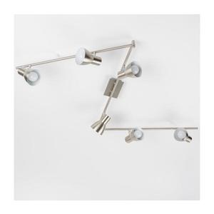 Plafonieră LED cu 6 spoturi, socluri E14, 6x5W, 230V, crom mat imagine