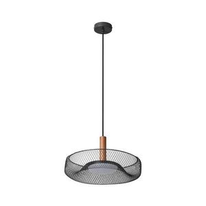 Osram - Lustră LED suspendată pe cablu DECOR MESH LED/18, 5W/230V Ø 40 cm negru/lemn de cauciuc imagine