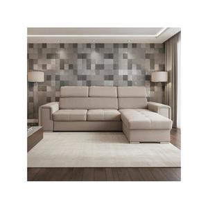 Colțar extensibil în L SALVADA, reversibil, cu spațiu de depozitare, bej imagine