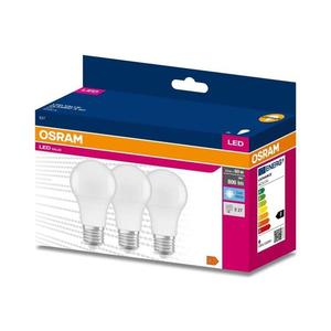 Set 3x becuri LED A60 E27/8, 5W/230V 6500K - Osram imagine