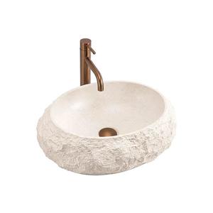 REA-U7347 - Lavoar pentru blat MIKA 38x50 cm bej/imitație de piatră imagine