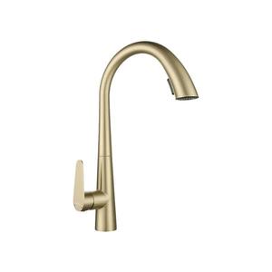 Baterie pentru chiuvetă ROSS cu pulverizator extractibil, 43 cm, auriu periat - REA-B5312 imagine