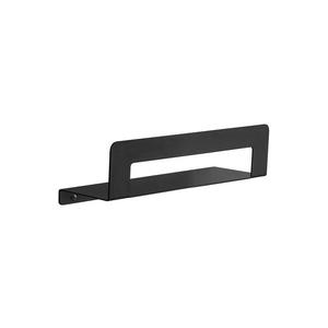 Gedy - Poliță cu bară pentru prosoape CLEO, 30 cm, negru mat imagine