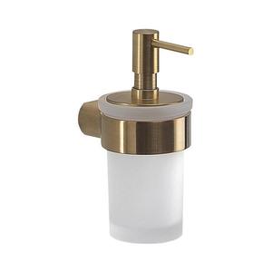 Gedy - Dozator de săpun de perete PIRENEI 110 ml sticlă opală/auriu mat imagine