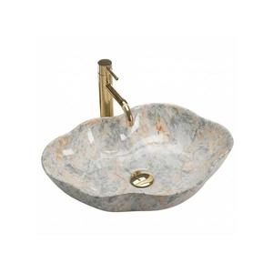 REA-U0620 - Lavoar pentru blat PEARL 38x50, 5 cm ceramică/gri/bej/finisaj cu aspect de piatră imagine