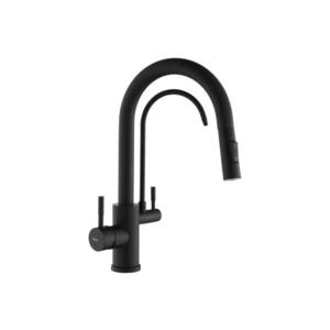 REA-B7564 - Baterie pentru chiuvetă ECO FRESH, cu pipa extractabilă și sistem de filtrare, 37, 5 cm, negru mat imagine