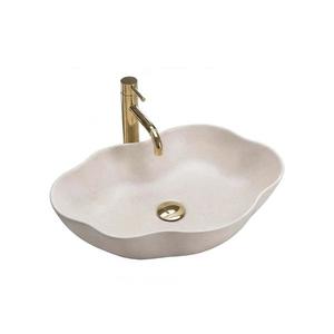REA-U0617 - Lavoar pentru blat PEARL 38x50, 5 cm ceramică/bej/imitație de piatră imagine