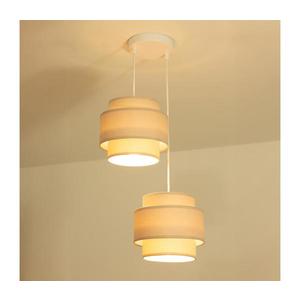 Brilagi - Lampă suspendată pe cablu RESNA, 2xE27/60W/230V, Ø 30 cm, bej imagine