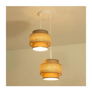 Brilagi - Lustru suspendat pe cablu RESNA, 2x E27/60W/230V, Ø30 cm, maro/bej imagine