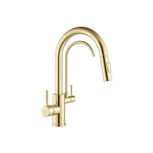 REA-B8989 - Baterie pentru chiuvetă ECO FRESH cu pipă extractabilă și filtru, 37, 5 cm, aurie imagine