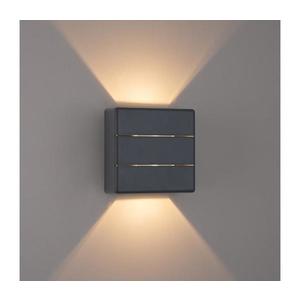 Brilagi - Aplica LED de exterior DOUBLERAY LINE, 6W, 230V, antracit, IP54 imagine