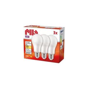 Set 3 buc. bec LED Philips Pila, soclu E27, 13W, 230V, 2700K imagine