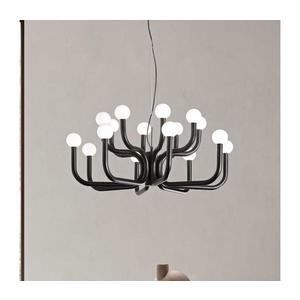 Ondaluce DERBY - Lustru suspendat pe cablu, 16xG9/7W/230V, Ø 81, 5 cm, negru imagine