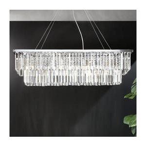 Ondaluce - Candelabru cu cristale pe cablu DAIQUIRI 8xE14/10W/230V crom lucios imagine