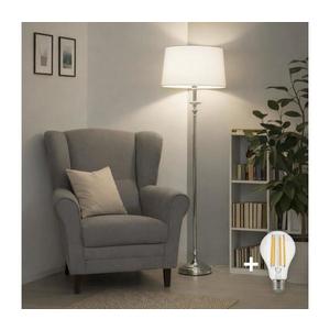 Brilagi - Lampă LED de podea CERIA, 1 x E27, 60 W, 230 V, Ø 45 cm, crom lucios/alb imagine