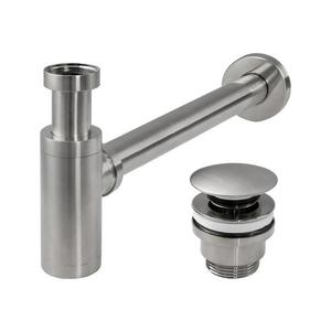 REA-A4400 - Sifon pentru lavoar cu l CLICK-CLACK, nichel imagine