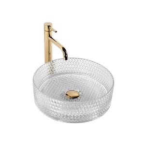REA-U9670 - Lavoar pe blat CRISTAL 35, 5 cm, sticlă transparentă imagine
