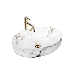 REA-U1232 - Lavoar pentru blat QUEEN 41, 5x55 cm ceramică/imitație de piatră imagine