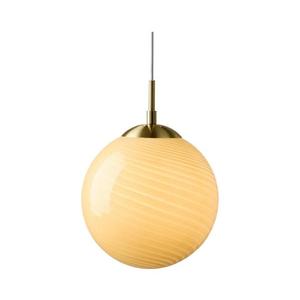 Halo Design 748587 - Pendul pe cablu CANDY 1xE27/25W/230V, Ø 30 cm, bej/alamă imagine