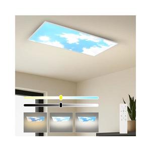 Brilagi -LED Plafonieră LED reglabilă SLIMFRAME LED/80W/230V 120x60 cm argintiu/albastru+telecomandă imagine