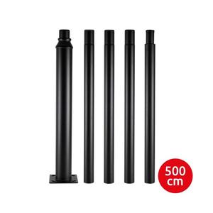 Brilagi - Stâlp metalic pentru iluminat exterior, 5 m, Ø 58 mm, negru imagine