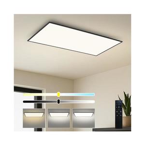Brilagi - Plafonieră LED reglabilă SLIMFRAME, 80 W, 230 V, 120 x 60 cm, neagră, cu telecomandă imagine