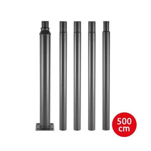 Brilagi - Stâlp metalic pentru iluminat exterior, 5 m, diam. 58 mm, antracit imagine