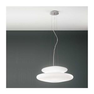 Ondaluce - Lustra PAGODA suspendată pe cablu, 3xE27/15W/230V + 2xE27/15W, Ø 50 cm, albă imagine