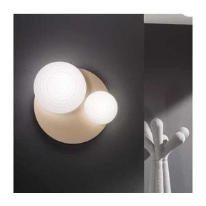 Ondaluce - Aplica de perete TONDO 1xE14/10W/230V + 1xE27/15W auriu/alb imagine