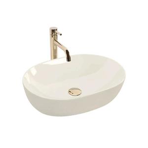 REA-U4591 - Lavoar LISA 35 x 49 cm pentru blat, ceramică/crem lucios imagine