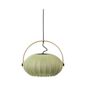 Halo Design 746361 - Pendul pe cablu DC 1xE27/40W/230V, Ø 40 cm, verde/stejar imagine