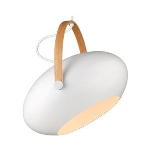 Halo Design 734375 - Lustră suspendată pe cablu DC 1xE27/40W/230V Ø 40 cm, alb/stejar imagine