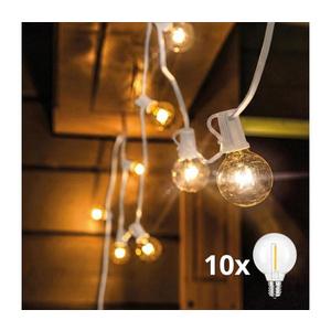 Brilagi - Ghirlandă decorativă LED pentru exterior GIRLANDA, 10 x E12, 8 m, alb, IP44, alb cald imagine