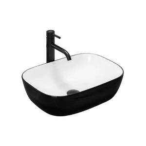 REA-U6332 - Lavoar BELINDA pentru blat 33x46, 5 cm ceramică/negru/alb imagine