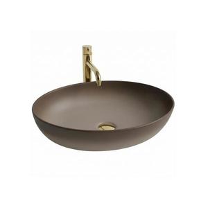 REA-U0627 - Lavoar pentru blat CAROLA 39 x 51, 5 cm ceramică/bej/maro imagine