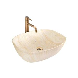 REA-U6689 - Lavoar pentru blat FREJA 39, 5 x 51 cm ceramică/bej/imitație de piatră imagine