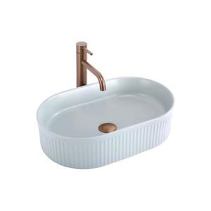 REA-U6375 - Lavoar pentru blat VANDA 31 x 49 cm, ceramică, albastru mat imagine