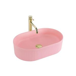 REA-U6376 - Lavoar pentru blat VANDA 31x49 cm ceramică/roz mat imagine