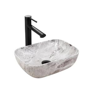 Lavoar pentru blat BELINDA MINI 25 x 36 cm ceramică/gri/imitație de piatră - REA-U3321 imagine