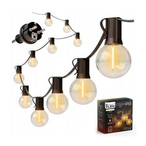 Ghirlandă LED decorativă pentru exterior, 25xE12/1W/230V, 17, 5 m, IP65, negru imagine