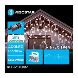 - Instalație luminoasă LED pentru exterior, 400 LED/8 funcții, 23x0, 6 m, IP44, alb rece imagine
